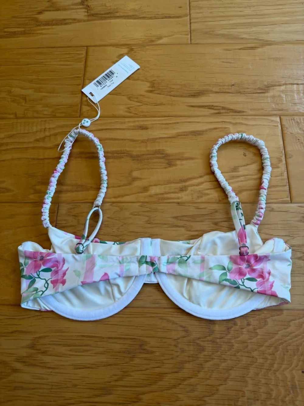 Frankie’s Bikinis Pam Underwire Top Tiger Lily Floral Print Size Medium NWT